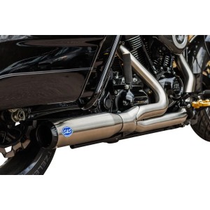 EXHAUST SYSTEM S&S RACE QUALIFIER 2-IN-1 INOX HARLEY DAVIDSON FLH FLT TOURING 2017-2024