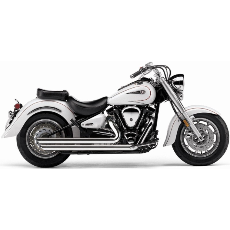 CHROME EXHAUSTS SYSTEM 2INTO2 COBRA SPEEDSTER SLASHDOWN YAMAHA XVS 1100 DRAGSTAR 1999-2009