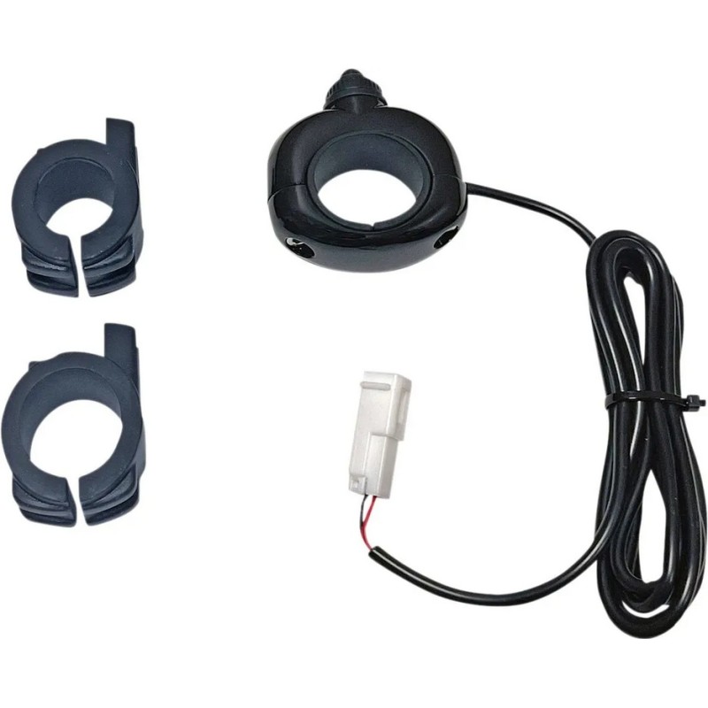 BOUTON AUXILIAIRE UNIVERSEL ON/OFF NOIR GUIDON MOTOCYCLE CUSTOM ET HARLEY DAVIDSON
