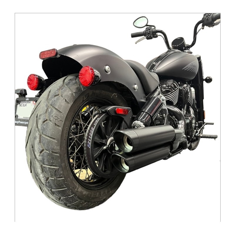 BLACK EXHAUST MUFFLERS TAB PERFORMANCE SLIP-ON 3.5" INDIAN CHIEF 2022-2025