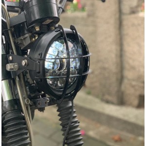 SCHEINWERFER GUARD GRILL SCHWARZ 170 MM CAFE RACER MOTORRADER