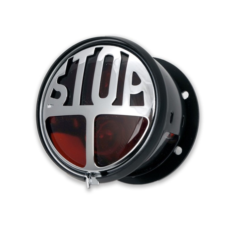 FEU ARRIÈRE RONDE VINCENT STYLE STOP LENTILLE RED MOTO ET HARLEY DAVIDSON