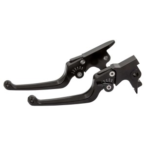 ADJUSTABLE BLACK BRAKE AND CLUTCH LEVERS CLASSIC HARLEY DAVIDSON SOFTAIL 2018-2024