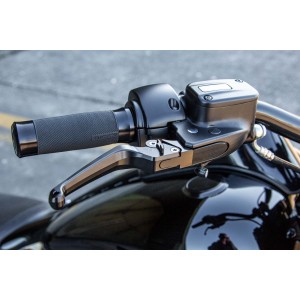 ADJUSTABLE BLACK BRAKE AND CLUTCH LEVERS CLASSIC HARLEY DAVIDSON SOFTAIL 2018-2024