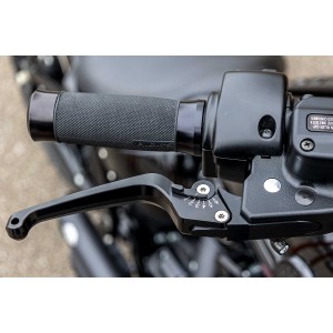 ADJUSTABLE BLACK BRAKE AND CLUTCH LEVERS CLASSIC HARLEY DAVIDSON SOFTAIL 2018-2024