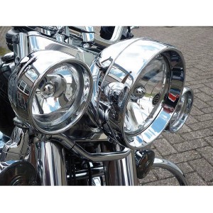 ANELLO PROFONDO CROMATO PER FARO DA 7" HARLEY DAVIDSON FLRT FREEWHEELER 2015-2024