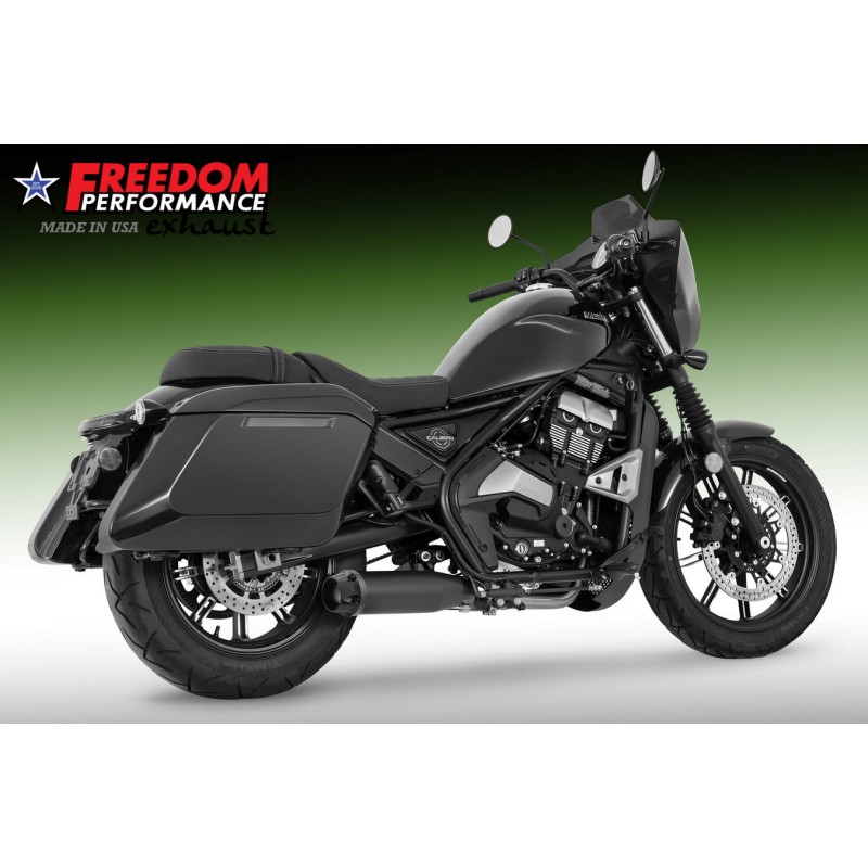 EXHAUST MUFFLER SLIP-ON FP BLACK MOTO MORINI CALIBRO 700 BAGGER 2024-2025