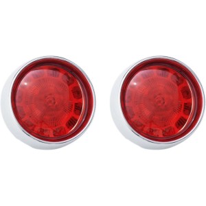 ENCADREMENTS FEUX LED ROUGES PROBEAM® CHROME CLIGNOTANTS ARRIÈRE HARLEY DAVIDSON 2000-2024