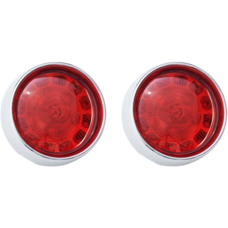 EINSÄTZE PROBEAM® ROTE LED BEZEL CHROM FÜR HINTERE BLINKER HARLEY DAVIDSON 2000-2024