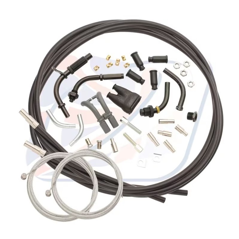 UNIVERSAL GAS THROTTLE CABLE KIT 135 CM FOR CUSTOM BIKE AND HARLEY DAVIDSON