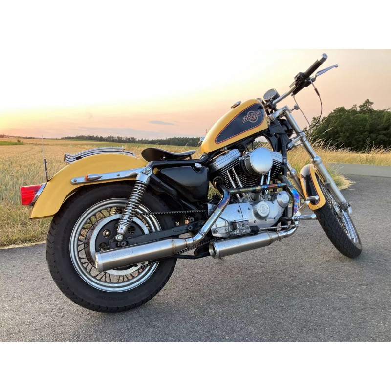 AUSPUFFANLAGEN SLIP-ON MILLER SILVERADO EU-ZULASSUNG HARLEY DAVIDSON XL SPORTSTER 1986-2003