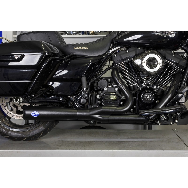 SYSTEME D'ECHAPPEMENTS 2EN1 S&S DIAMONDBACK 50ST NOIR HARLEY DAVIDSON FLH FLT TOURING 2017-2025