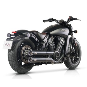 POTS D'ÉCHAPPEMENT SLIP-ON REVOLVER 90 MM NOIR APPROUVÉ UE INDIAN SCOUT 2021-2024