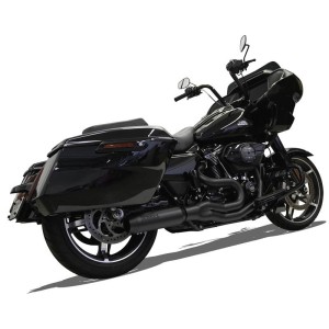 AUSPUFF SYSTEM 2IN1 BASSANI SUPER BIKE SCHWARZ HARLEY DAVIDSON FLH FLT TOURING 2017-2025
