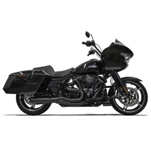 SYSTEME D'ECHAPPEMENTS 2EN1 BASSANI SUPER BIKE NOIR HARLEY DAVIDSON FLH FLT TOURING 2017-2025