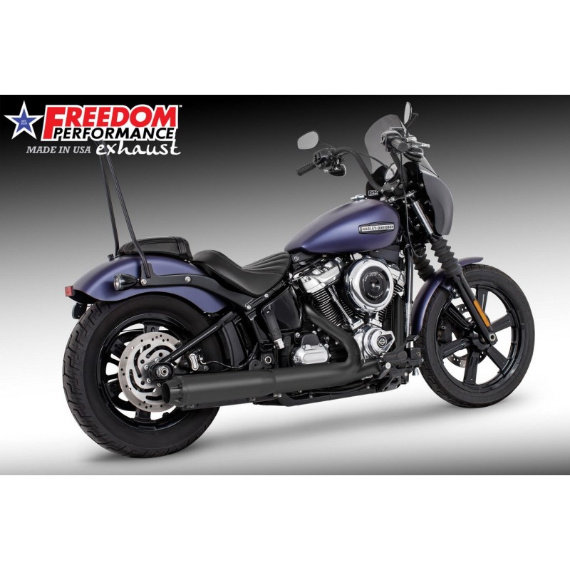 EXHAUST MUFFLER SLIP-ON 4"OUTLAW PITCH BLACK HARLEY DAVIDSON SOFTAIL 2025-2026