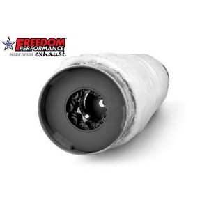 CHROME EXHAUST MUFFLER SLIP-ON 4"OUTLAW SCULPTED HARLEY DAVIDSON SOFTAIL 2025-2026