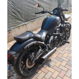 KOMPLETTER AUSPUFF MCJ 2IN 2 ROYAL 80 EU-ZULASSUNG SCHWARZ KAWASAKI EN 650 VULCAN S 2017-2020