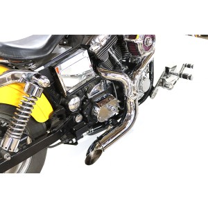 EXHAUSTS SYSTEM WYATT GATLING® COMBAT TURN-OUT 2INTO1 CHROME HARLEY DAVIDSON FXD DYNA 2006-2017