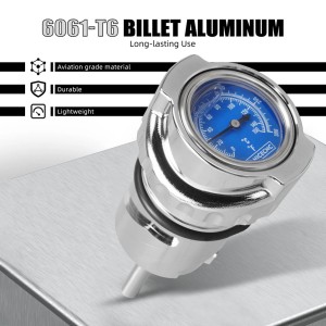 CHROME CNC POP-UP OIL DIPSTICK TEMPERATURE GAUGE HARLEY DAVIDSON XL SPORTSTER 2004-2021