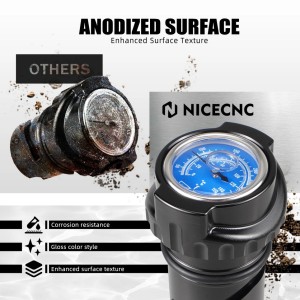 TAPPO POP-UP CNC NERO INDICATORE TEMPERATURA OLIO HARLEY DAVIDSON XL SPORTSTER 2004-2021