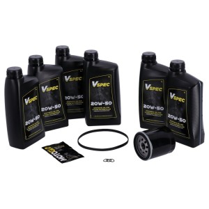 KIT DE VIDANGE HUILE MOTEUR VSPEC 20W50 SYNTHÉTIQUE HARLEY DAVIDSON FLH FLT TOURING 2007-2016