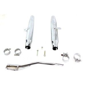 SCHALLDÄMPFER SET 3" SLIP-ON TAPERED VERCHROMT HARLEY DAVIDSON XL SPORTSTER 1986-2003