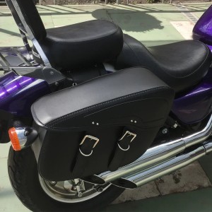 BORSE LATERALI IN PELLE VINTAGE CUSTOM LARGE MOTO CUSTOM E HARLEY DAVIDSON