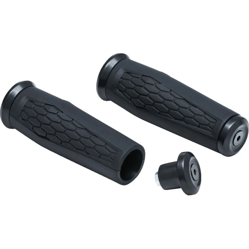 GRIPS COMFORT KURYAKYN HEX BLACK UNIVERSAL 7/8" 22 MM MOTORCYCLE