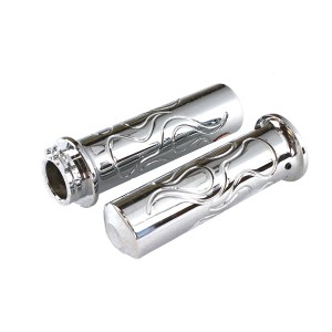 ALUMINIUM GRIPS FLAME STYLE CHROME HARLEY DAVIDSON 1980-2021