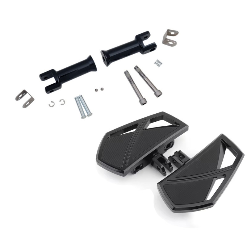 KIT REPOSE-PIEDS PASSAGER PHANTOM DELUXE NOIR HARLEY DAVIDSON SOFTAIL 2018-2024