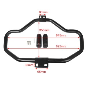 TUBO PARAMOTORE MUSTACHE NERO OPACO HARLEY DAVIDSON XL SPORTSTER 2004-2021