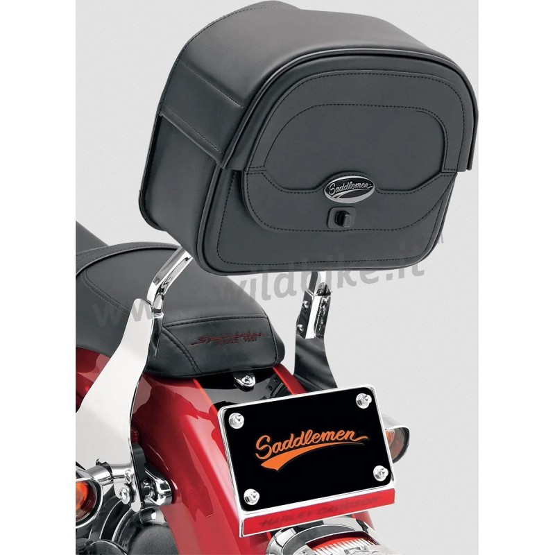 SISSY BAR LEATHER BAG UNIVERSAL FIT CRUIS'N LARGE FOR CUSTOM MOTORCYCLE AND HARLEY DAVIDSON