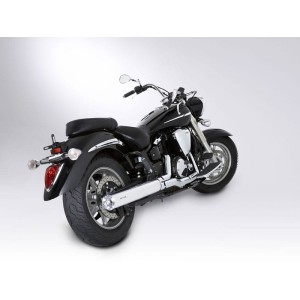 EXHAUST MUFFLER SLIP-ON MILLER OCEAN LINE L 4" EU APPROVED YAMAHA XVS 1300 A MIDNIGHT STAR 2007-2015