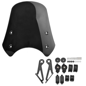 WINDSCHUTZSCHEIBE SPORT 12" FUR GABEL 40-50 MM MOTORRAD UND HARLEY DAVIDSON