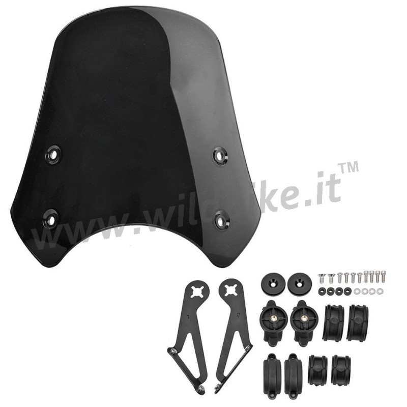 PARE-BRISE SPORT 12" POUR FOURCHE 40-50 MM MOTO ET HARLEY DAVIDSON