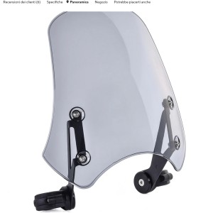 SPORT WINDSHIELD 12" FOR 40-50 MM FORKS MOTORCYCLES AND HARLEY DAVIDSON