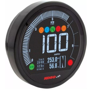 MULTIMETER TACHOMETER KOSO DL-04HD LCD HARLEY DAVIDSON FXD DYNA 2012-2017