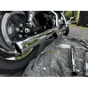 AUSPUFF SCHALLDAMPFER COBRA SLIP ON 3 " NH CHROM HARLEY DAVIDSON XL SPORTSTER 2004-2013