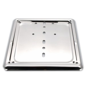 BASE LICENSE PLATE WITH FRAME CHROME STAINLESS STEEL HOLDER FOR MOTORCYCLE
