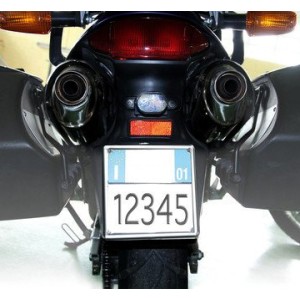 BASE LICENSE PLATE WITH FRAME CHROME STAINLESS STEEL HOLDER FOR MOTORCYCLE