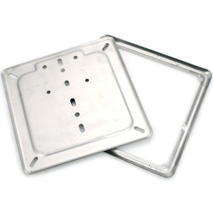 BASE PORTE PLAQUE D'IMMATRICULATION CHROME POUR MOTOCYCLETTE