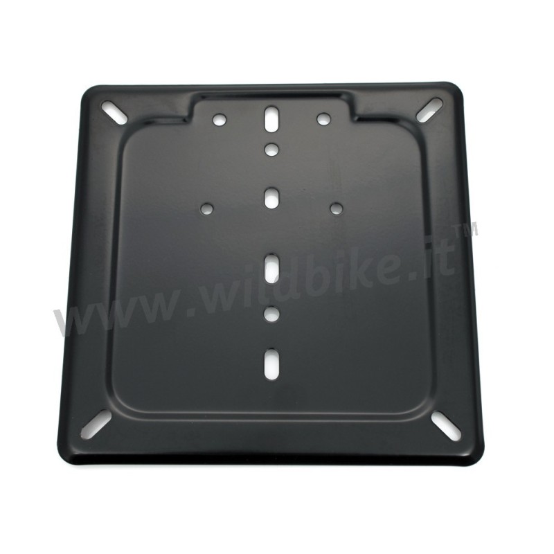 BASE LICENSE PLATE STAINLESS STEEL BLACK HOLDER FOR MOTORCYCLE
