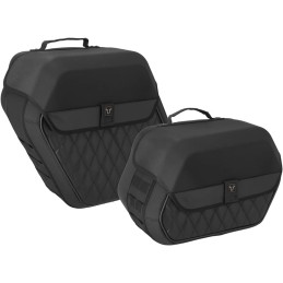 BLACK SADDLEBAGS LEGEND GEAR SET HARLEY DAVIDSON FXST SOFTAIL STANDARD 2020-2023