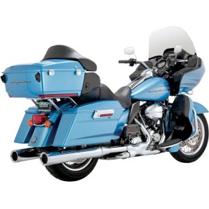 SILENCIEUX D'ECHAPPEMENT SLIP-ON 4.5" VANCE & HINES HI-OUTPUT CHROME HARLEY DAVIDSON FLH FLT TOURING 1995-2016