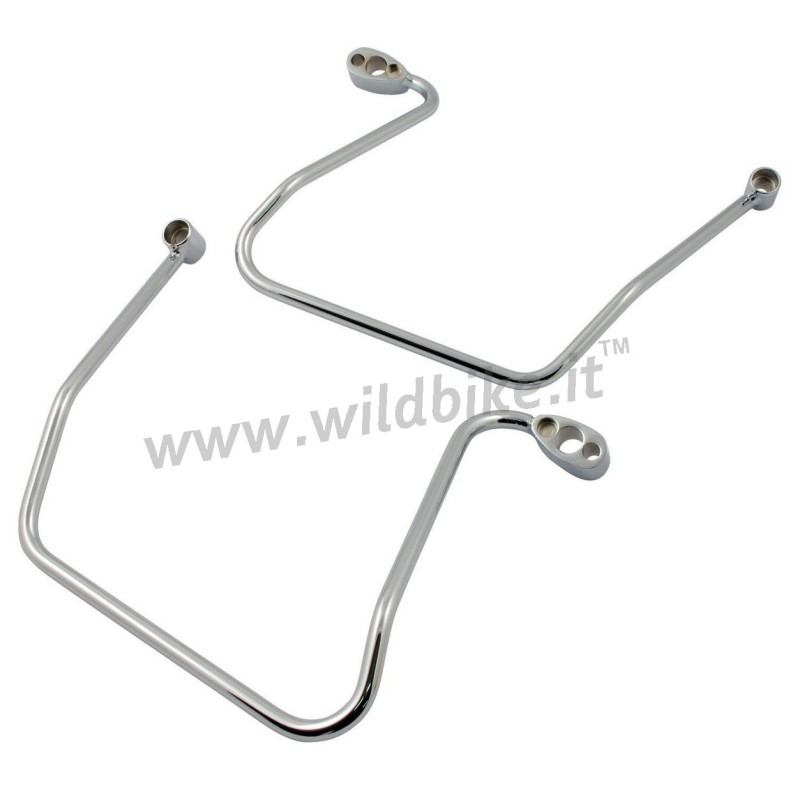TELAI SUPPORTI CROMATI BORSE LATERALI HARLEY DAVIDSON FXD DYNA 2006-2017