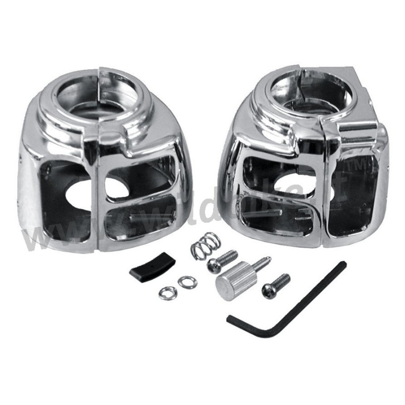 CHROME SWITCH HOUSINGS BUTTONS HARLEY DAVIDSON 1996-2014