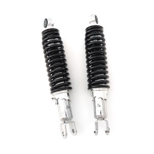 CHROME/BLACK REAR SHOCKS VINTAGE 11.4 " EYE TO CLEVIS FOR MOTORCYCLE
