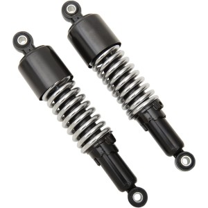 BLACK/CHROME REAR SHOCKS VINTAGE 11,4" 298 MM FOR MOTORCYCLE