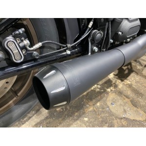 EXHAUST 2-INTO-1 SYSTEMS BASSANI ROAD RAGE III BLACK HARLEY DAVIDSON SOFTAIL 2018-2026